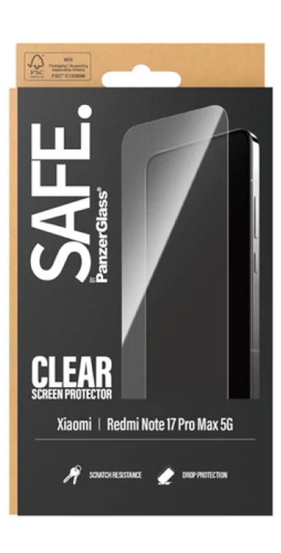 Safe Xiaomi Redmi Note 17 4G  5G stikliukas, skaidri, 1 nuotrauka
